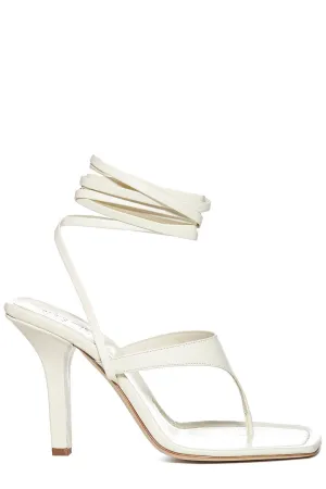Paris Texas Ankle Strap Square-Toe Sandals