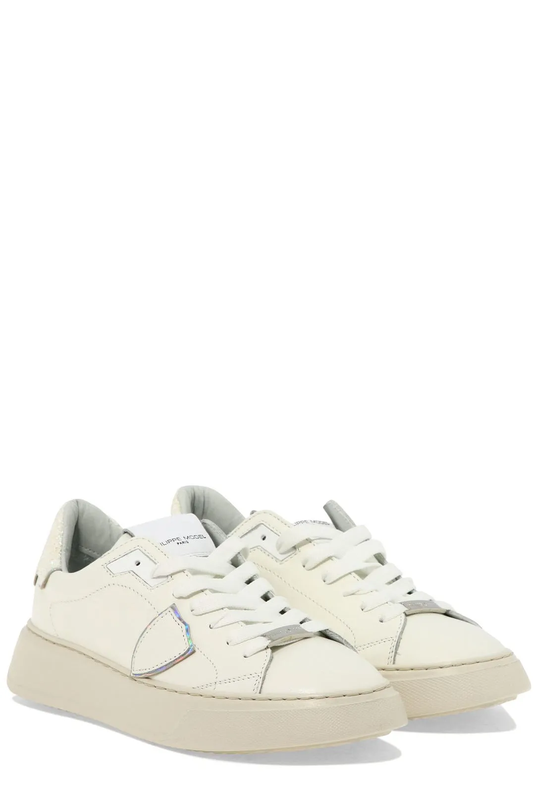 Philippe Model Paris Temple Veau Lace-Up Sneakers