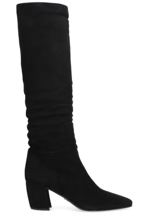 Prada Knee-High Pointed Toe Boots