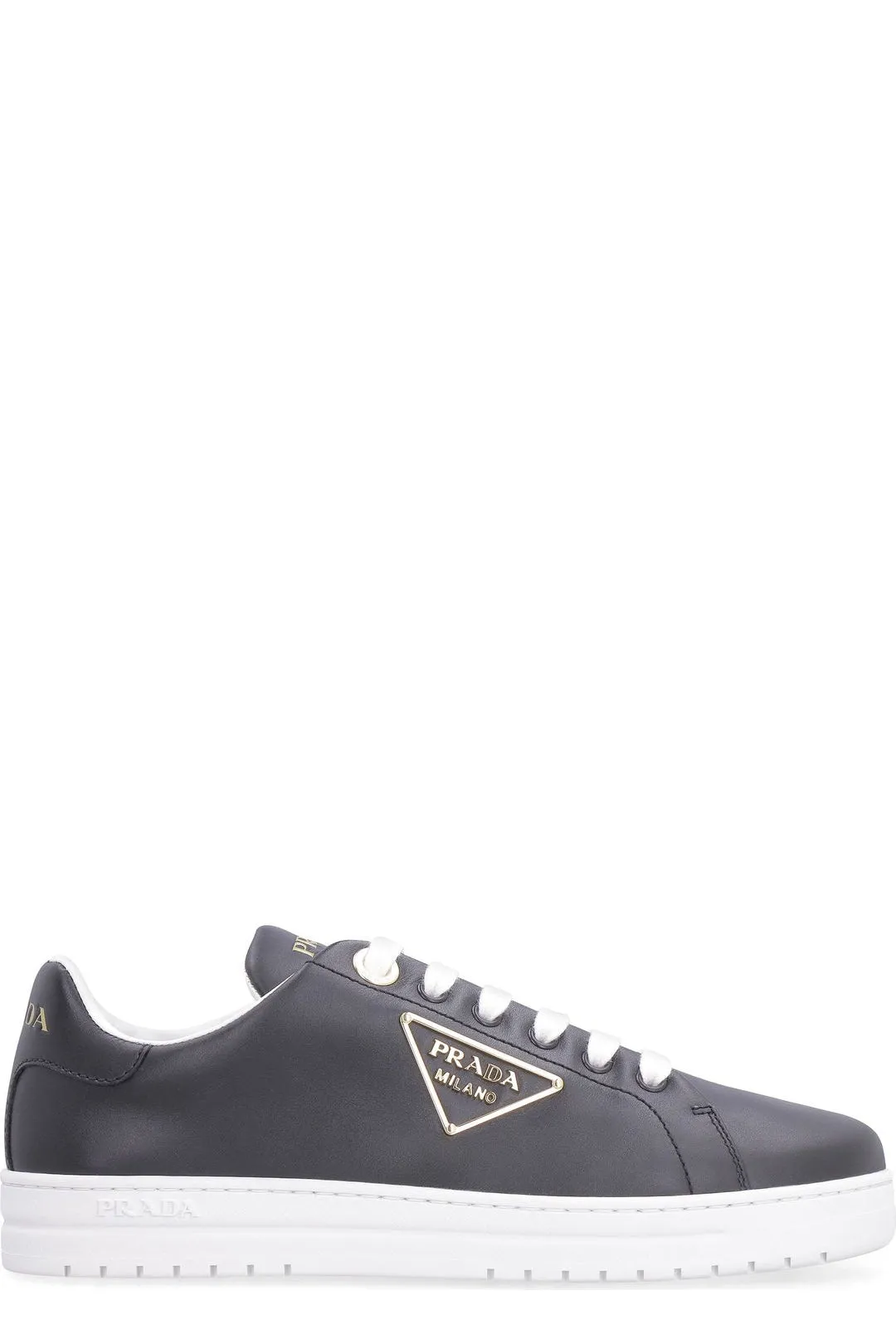 Prada Logo Plaque Lace-Up Sneakers
