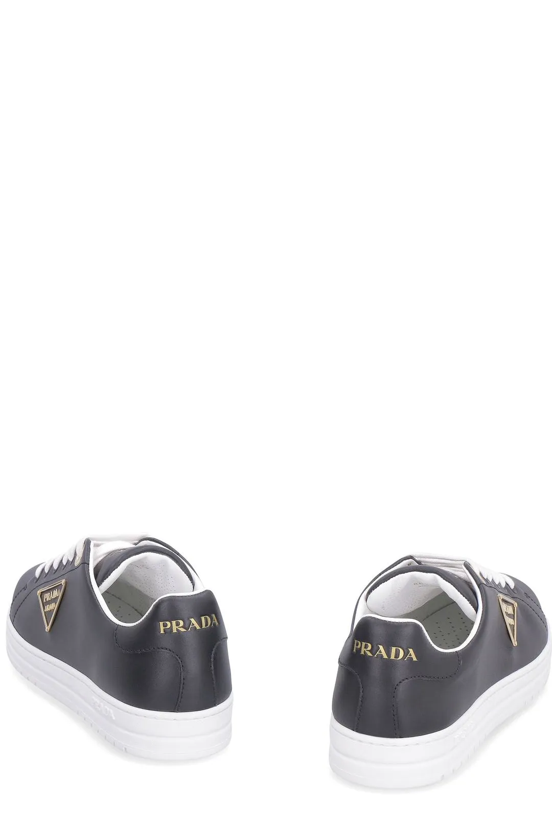 Prada Logo Plaque Lace-Up Sneakers