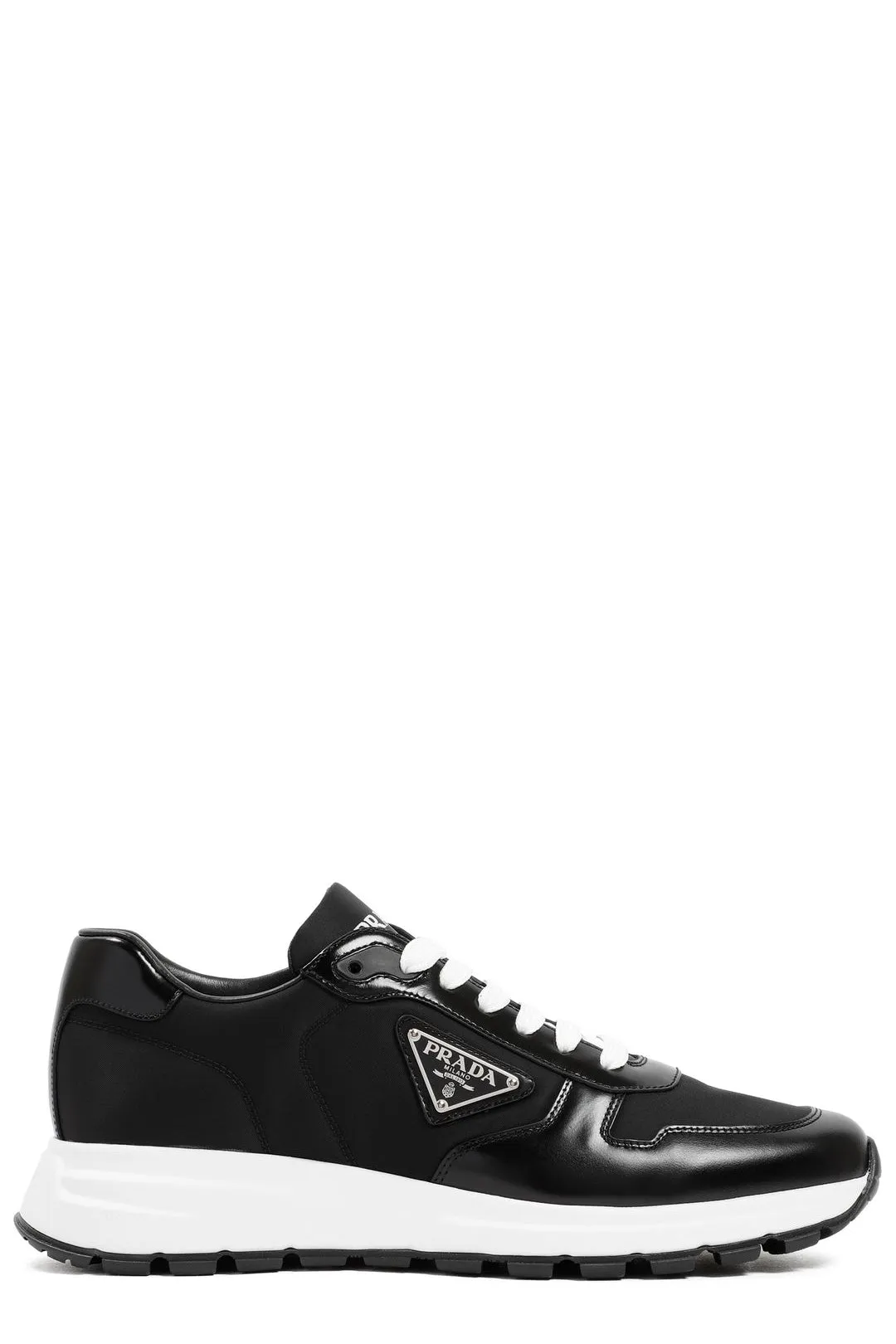 Prada Logo Plaque Low-Top Sneakers