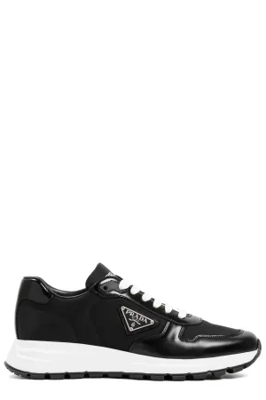Prada Logo Plaque Low-Top Sneakers