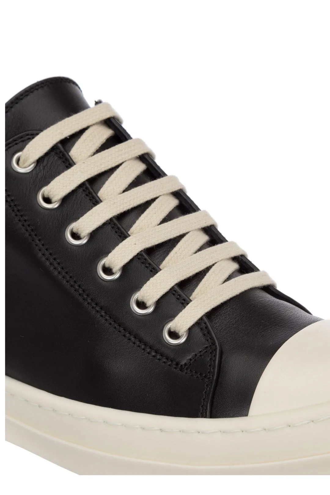 Rick Owens Round Toe Lace-Up Sneakers