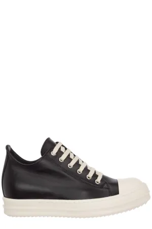 Rick Owens Round Toe Lace-Up Sneakers