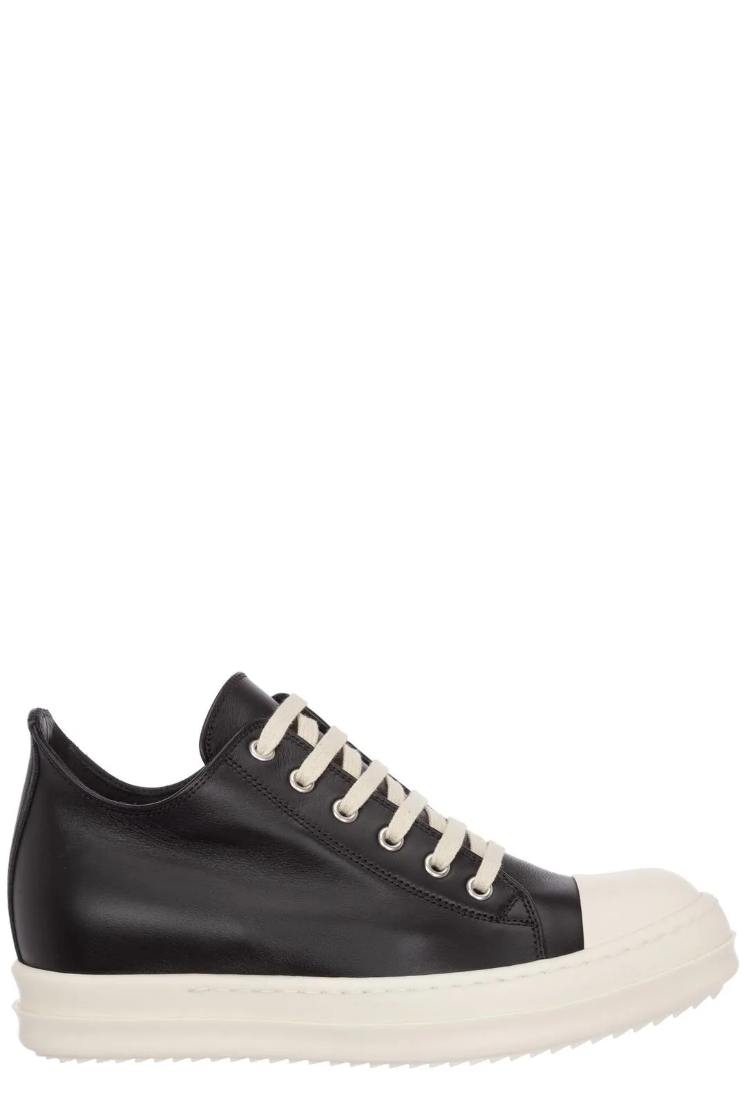 Rick Owens Round Toe Lace-Up Sneakers