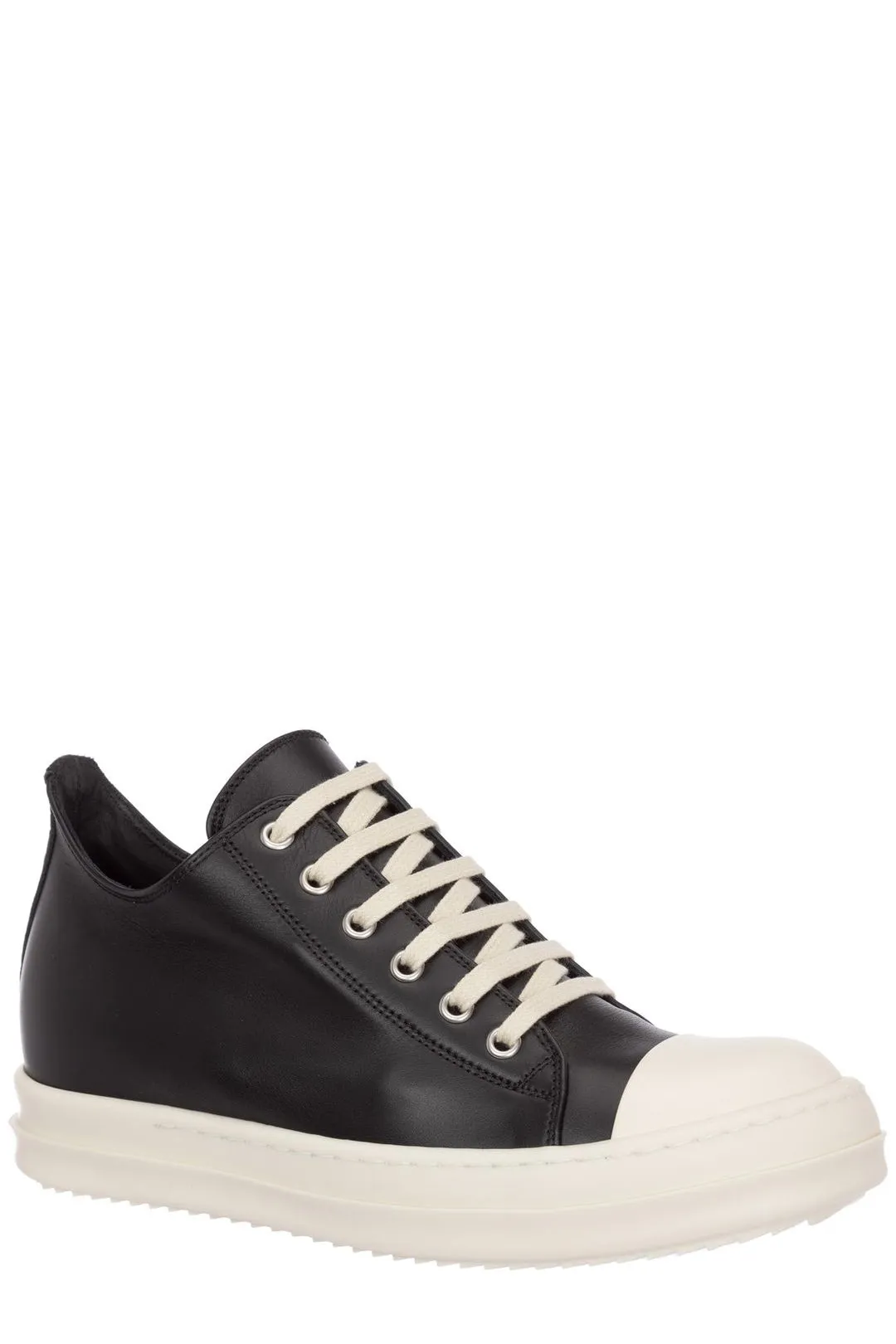 Rick Owens Round Toe Lace-Up Sneakers
