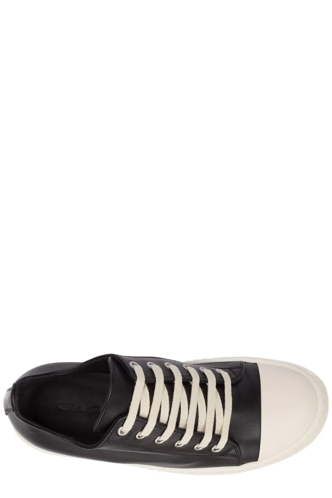 Rick Owens Round Toe Lace-Up Sneakers