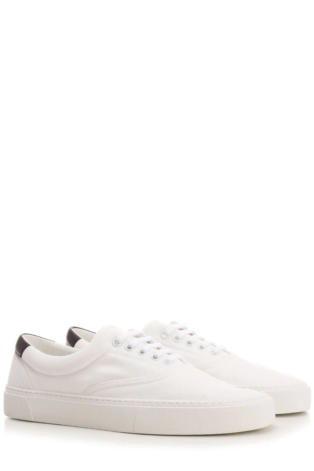 Saint Lauren Round Toe Lace-Up Sneakers