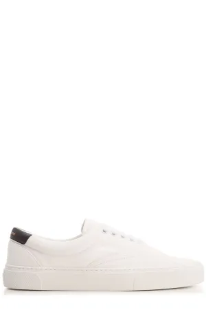 Saint Lauren Round Toe Lace-Up Sneakers