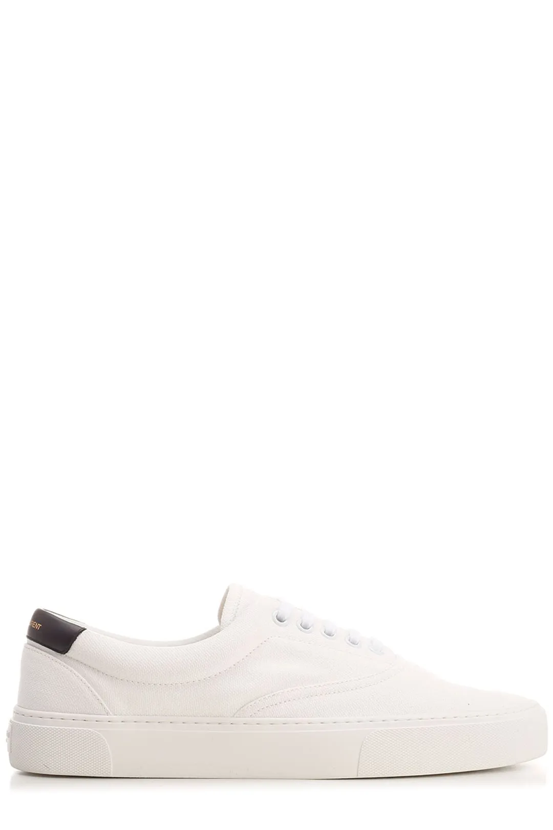 Saint Lauren Round Toe Lace-Up Sneakers