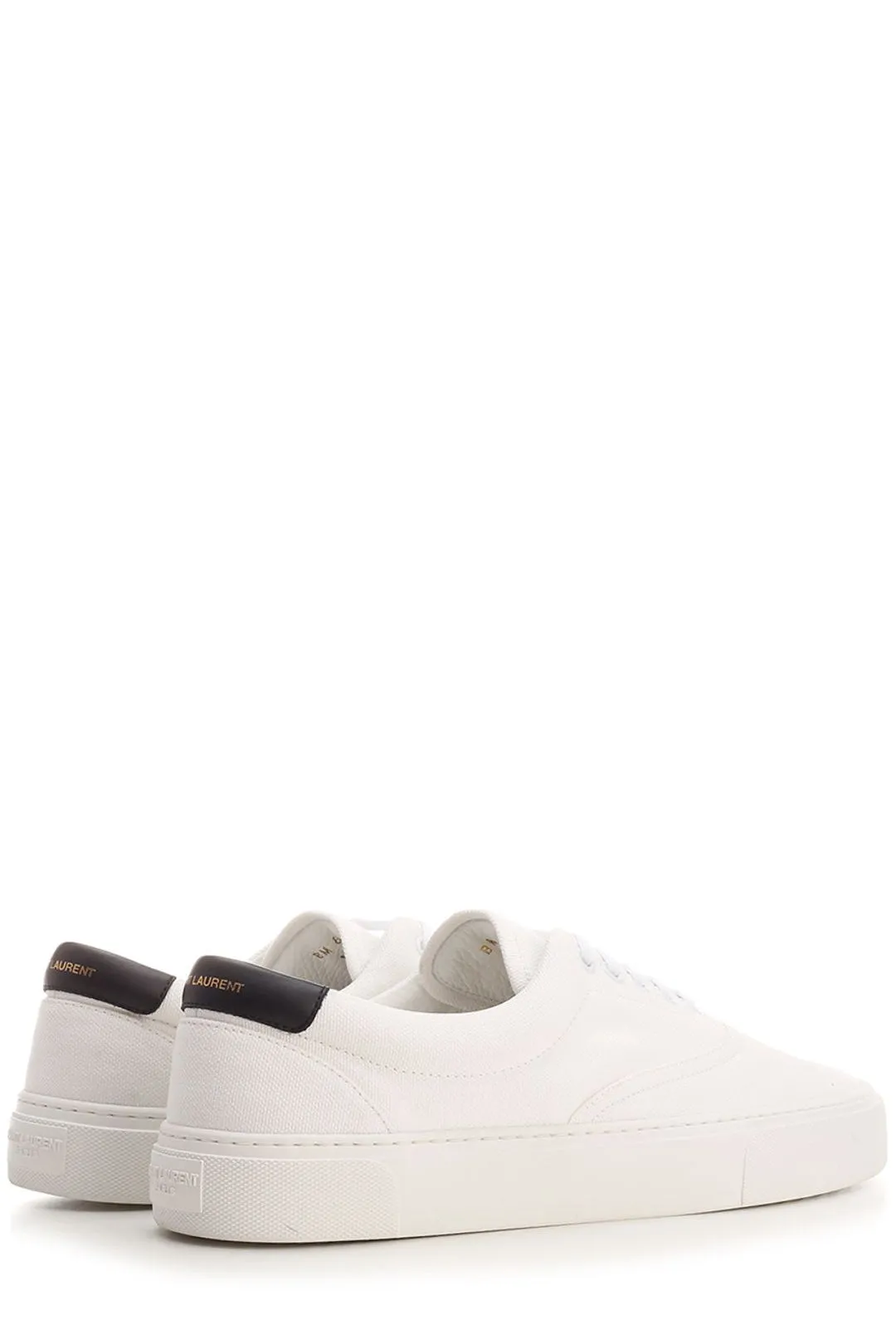 Saint Lauren Round Toe Lace-Up Sneakers