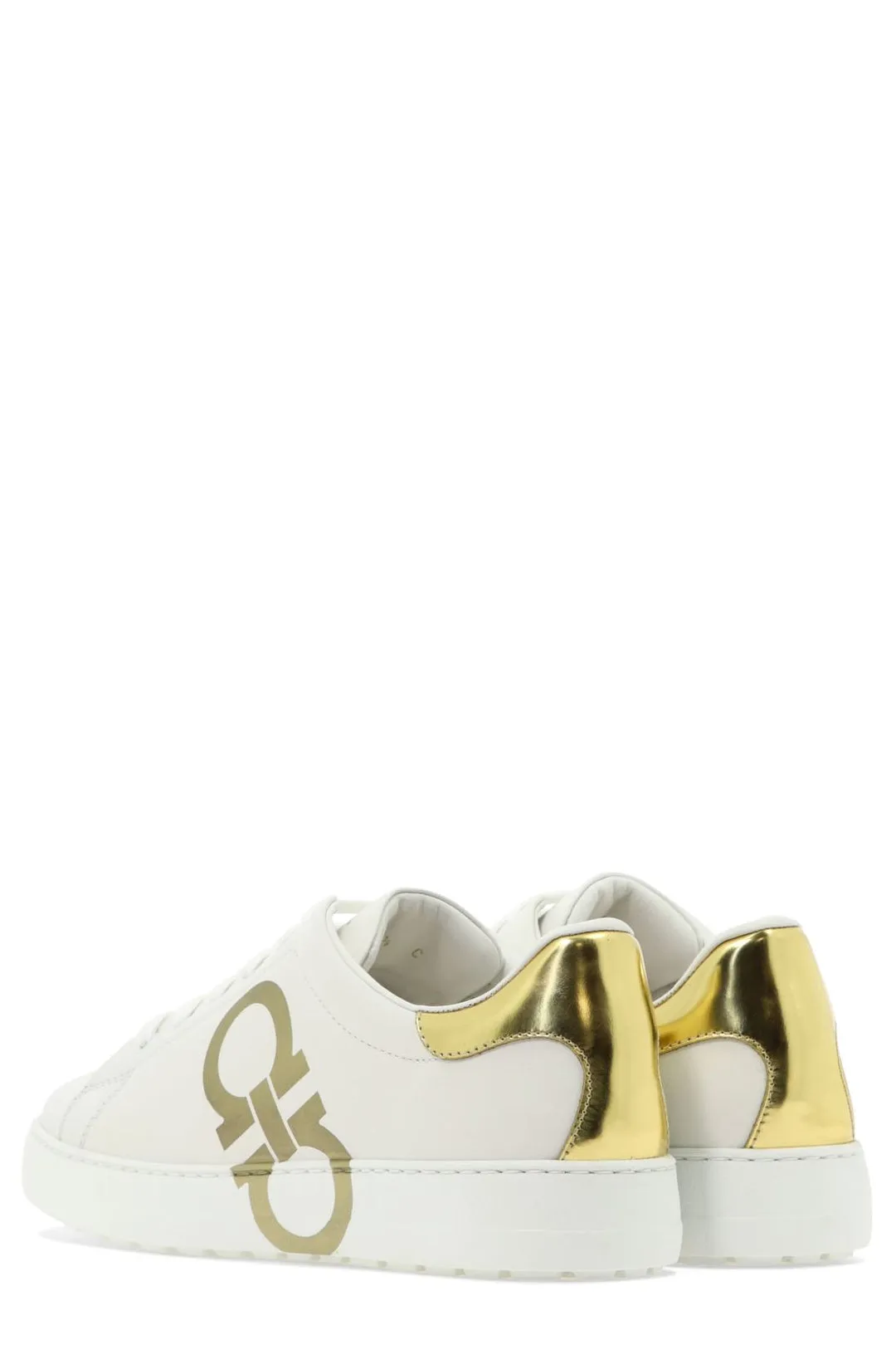 Salvatore Ferragamo Gancini-Printed Lace-Up Sneakers