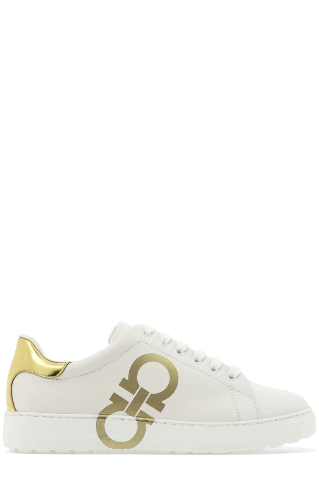 Salvatore Ferragamo Gancini-Printed Lace-Up Sneakers