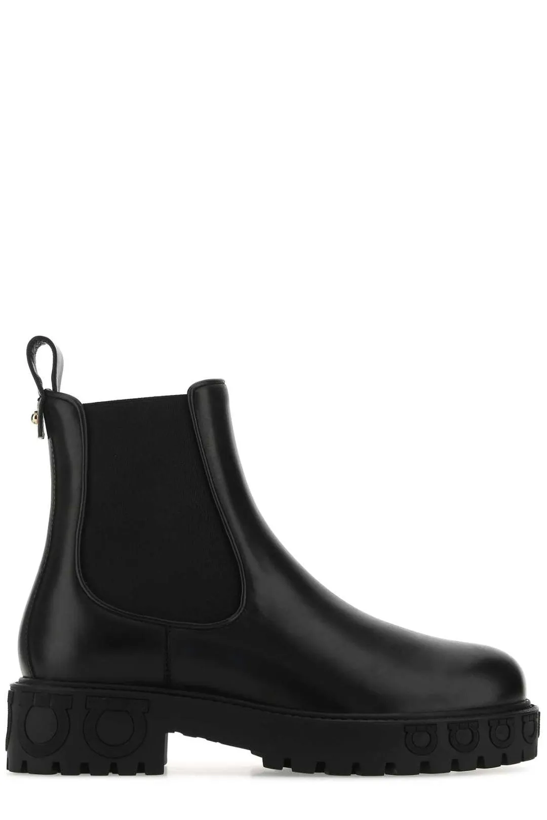 Salvatore Ferragamo Monogram Embossed Ankle Boots