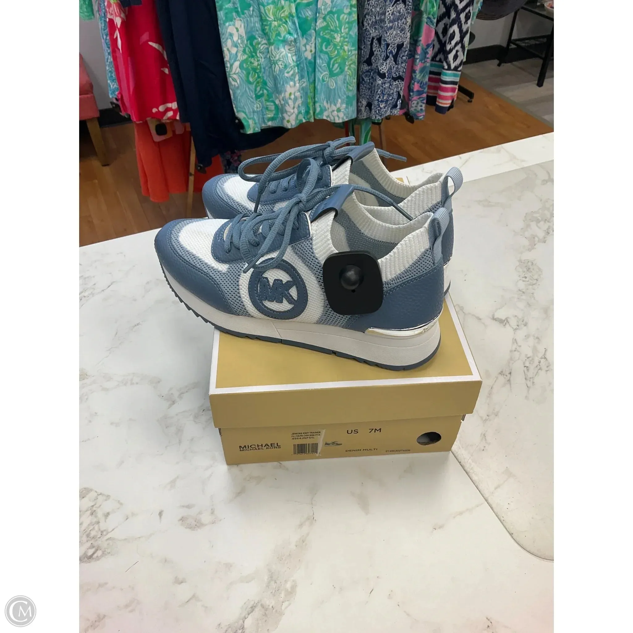 Shoes Designer By Michael Kors In Blue, Size: 7