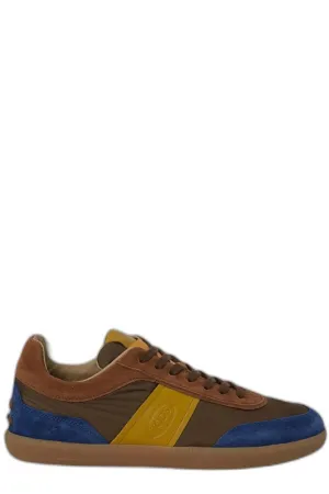 Tod's Colour Block Patchwork Lace-Up Sneakers