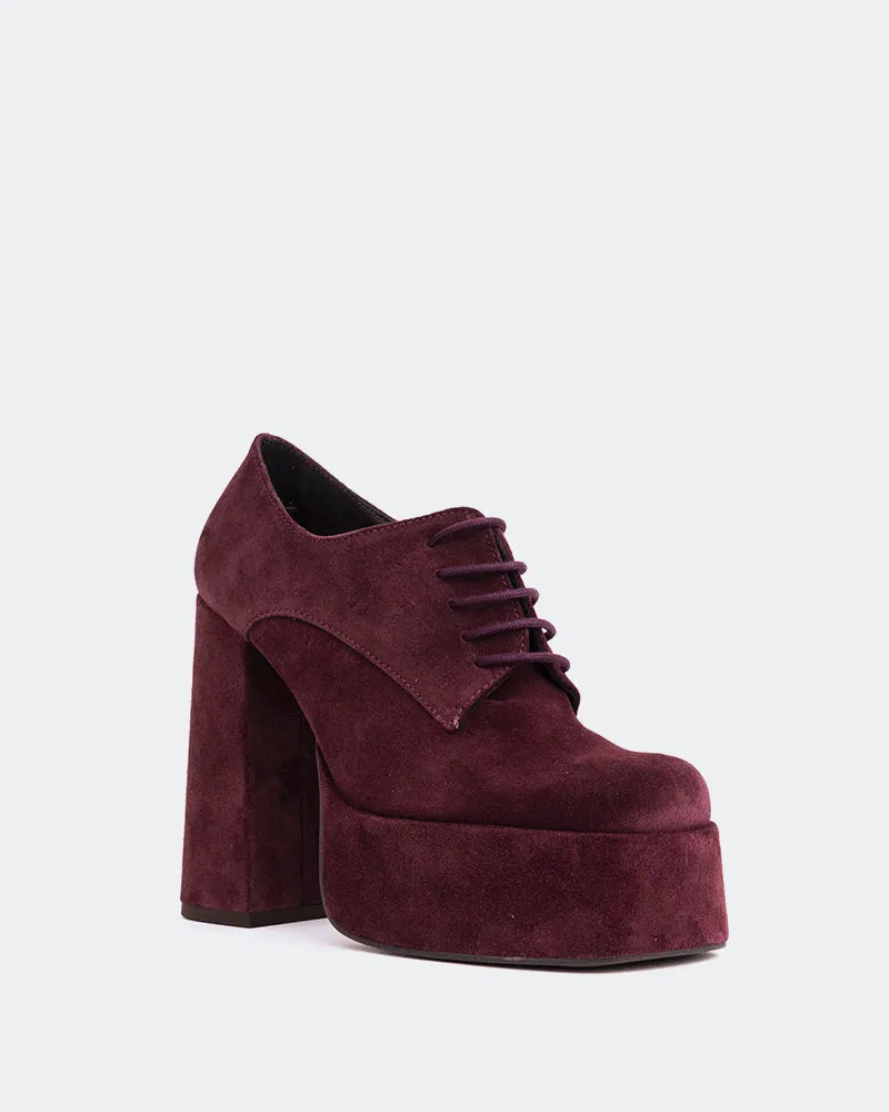 Ursuline Burgundy Suede