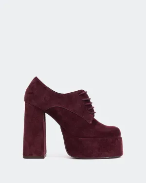 Ursuline Burgundy Suede