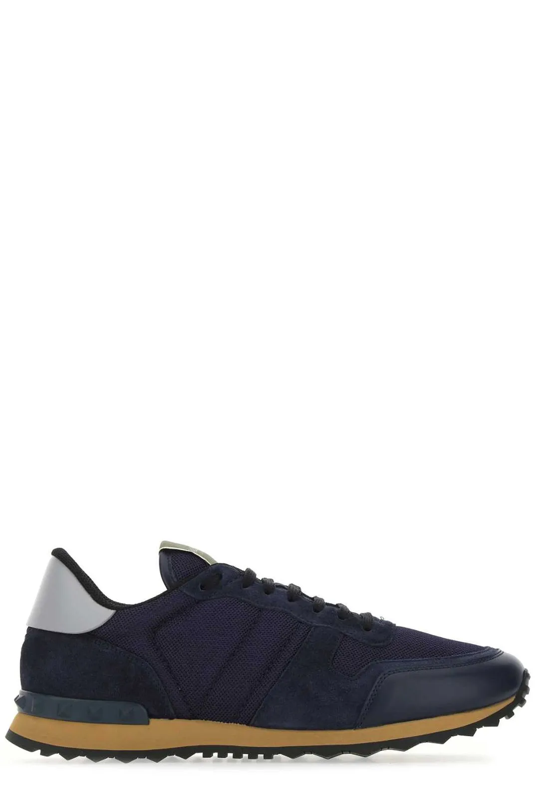 Valentino Garavani Rockstud Logo Patch Lace-Up Sneakers
