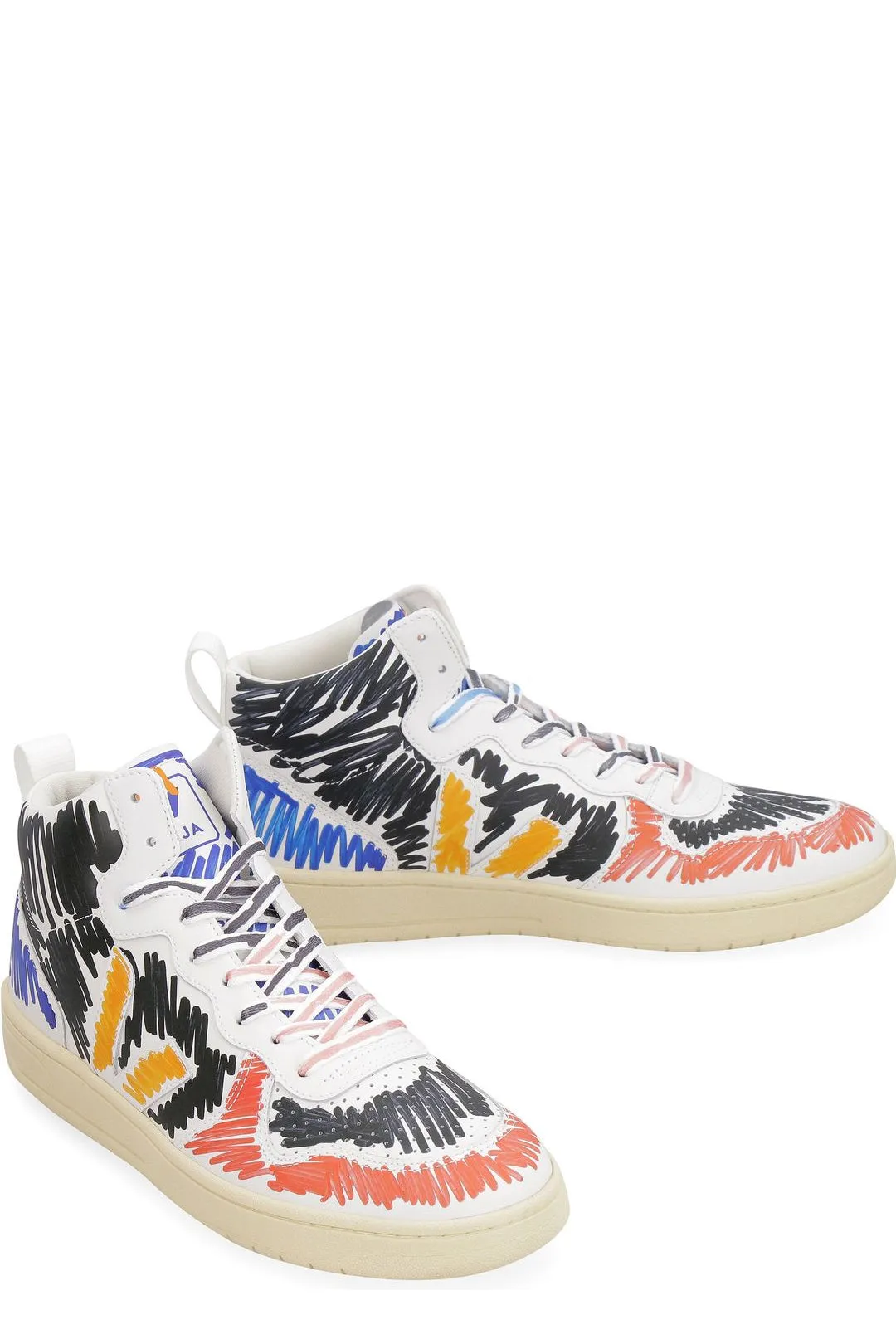 Veja V-10 Graffiti Lace-Up Sneakers