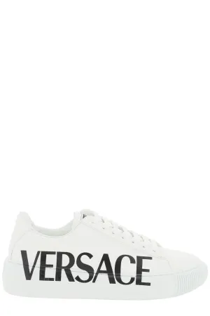 Versace Greca Printed Lace-Up Sneakers