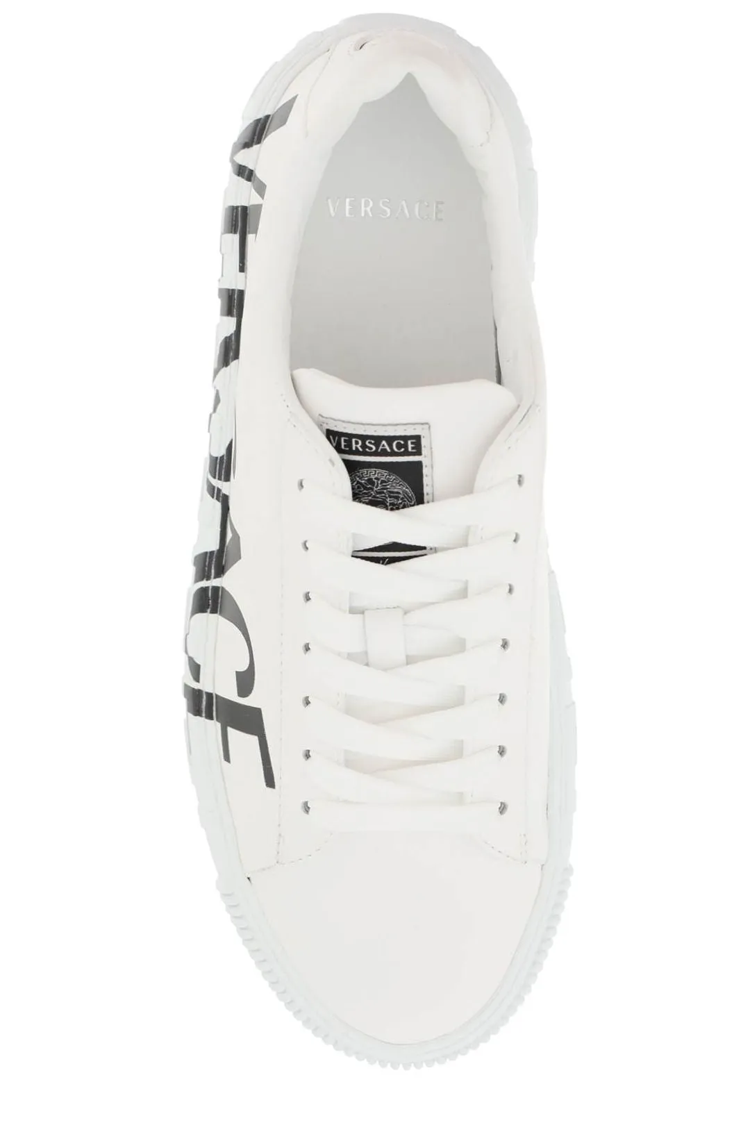 Versace Greca Printed Lace-Up Sneakers