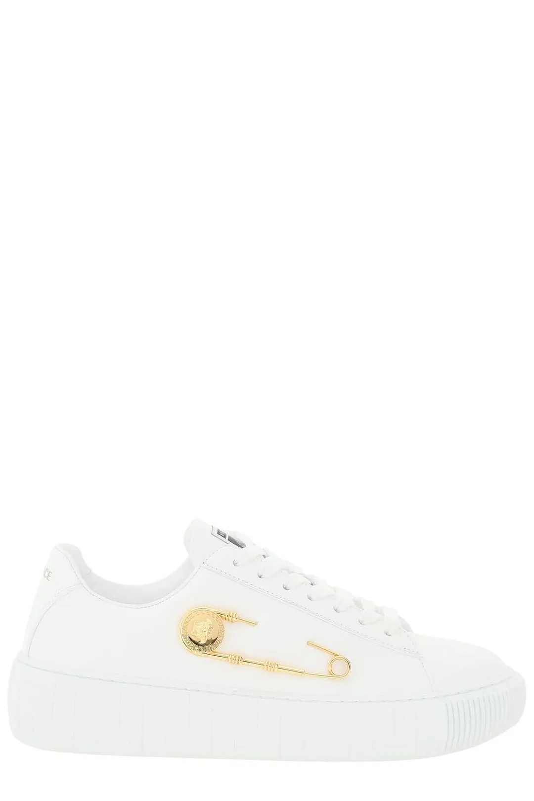 Versace Safety-Pin Lace Up Sneakers
