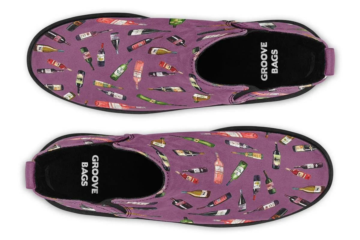 Wine Pattern Neat Vibe Boots
