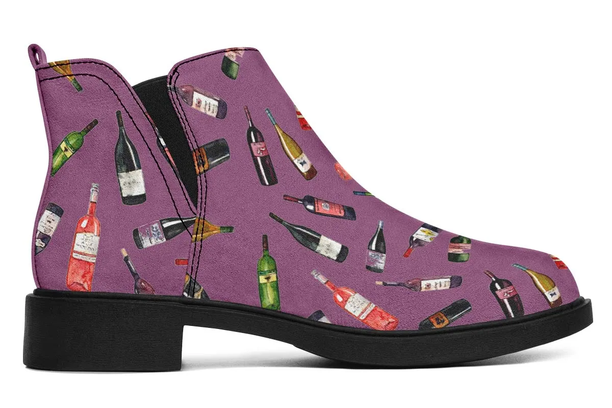 Wine Pattern Neat Vibe Boots