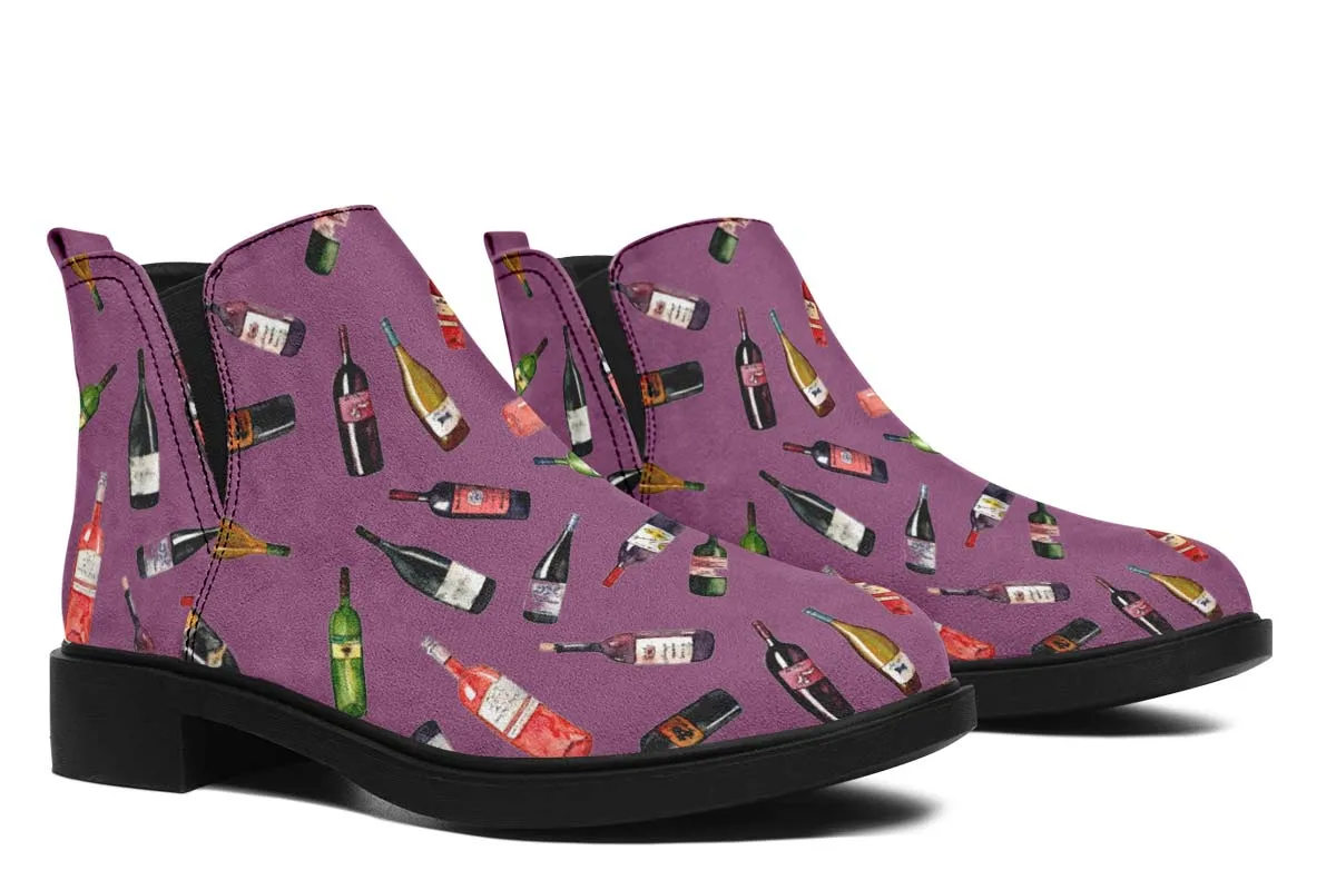 Wine Pattern Neat Vibe Boots