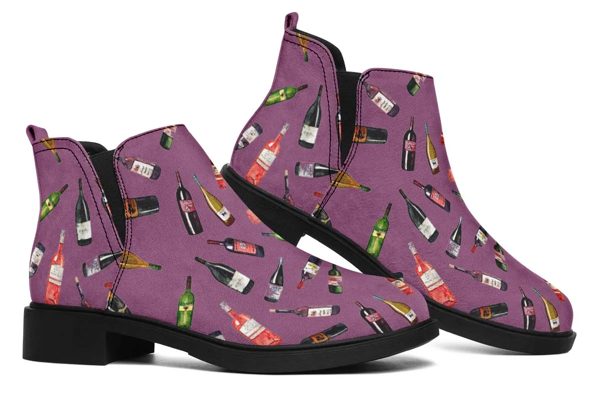 Wine Pattern Neat Vibe Boots