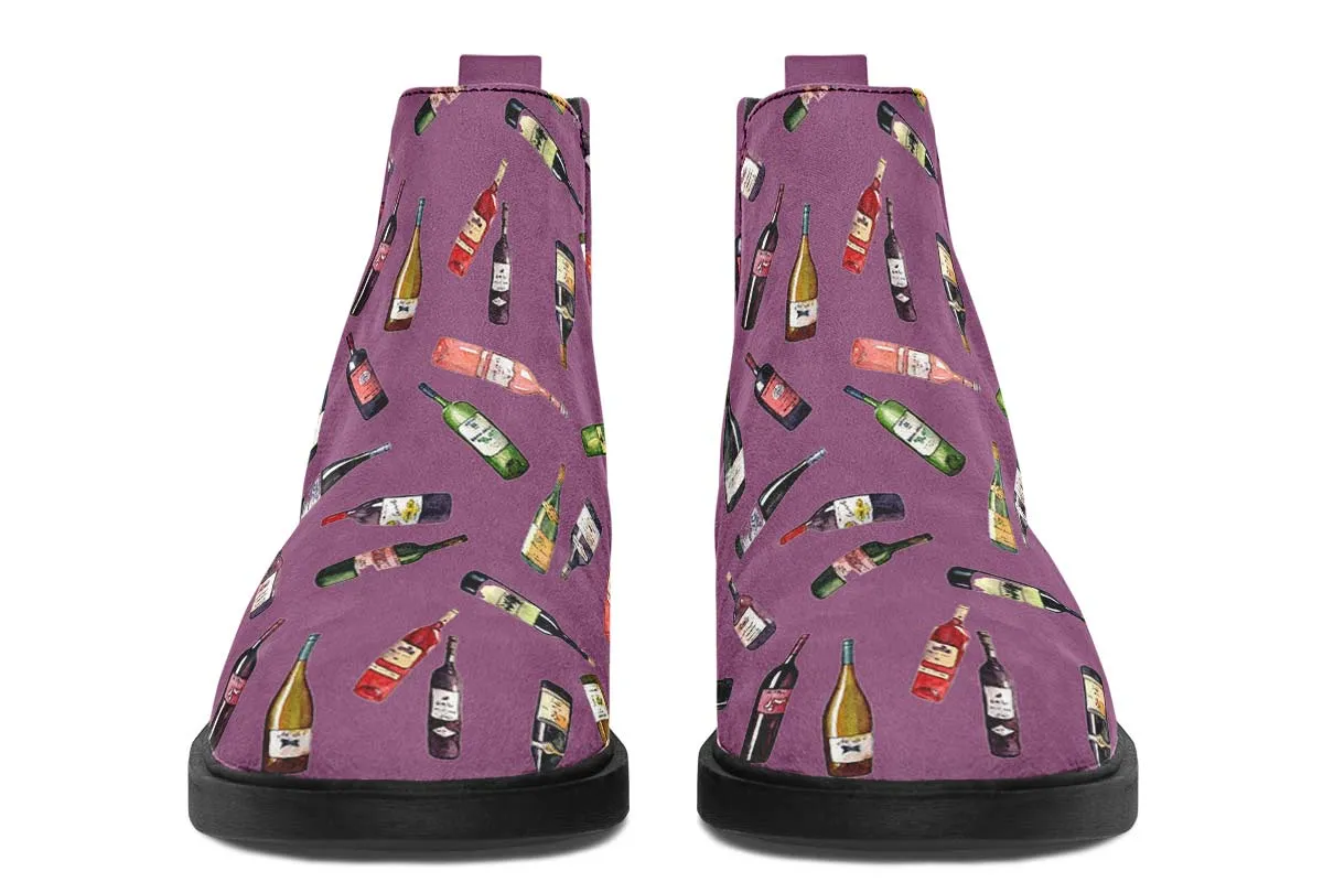Wine Pattern Neat Vibe Boots