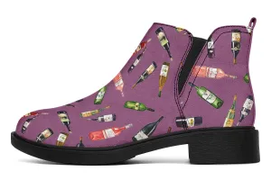 Wine Pattern Neat Vibe Boots