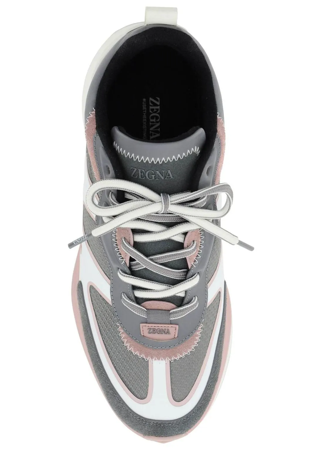 Z Zegna Panelled Lace-Up Sneakers