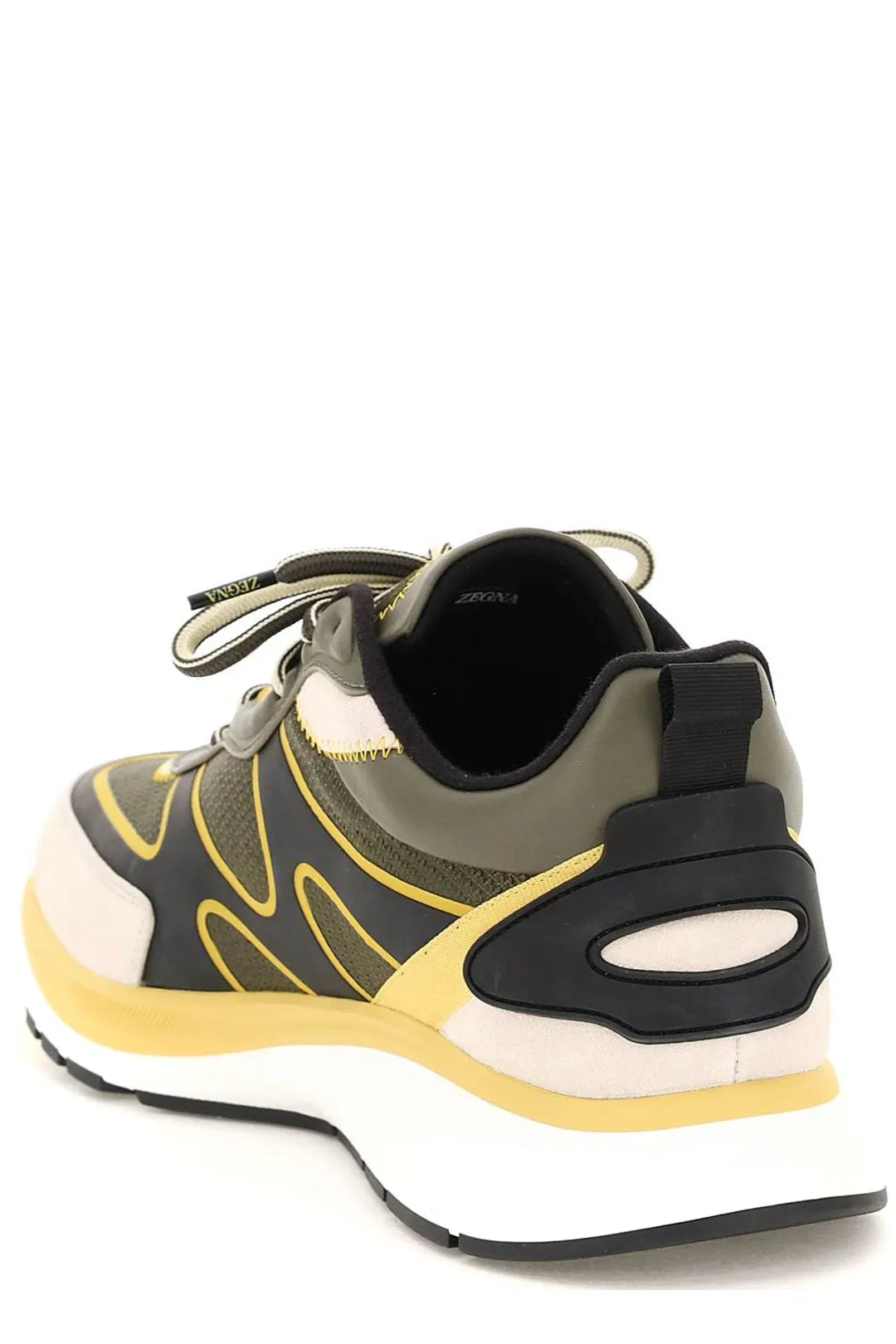 Z Zegna Panelled Lace-Up Sneakers