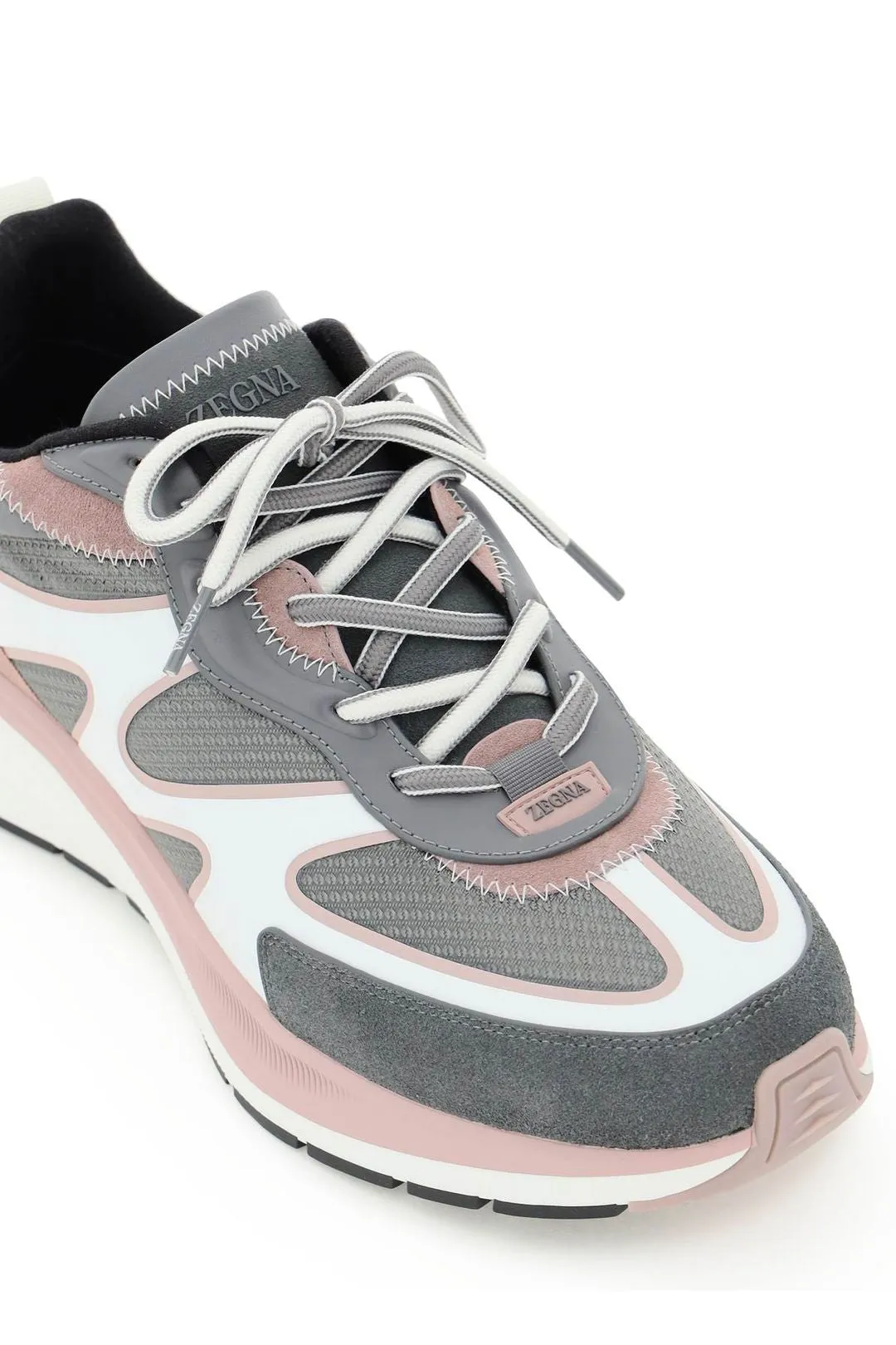 Z Zegna Panelled Lace-Up Sneakers