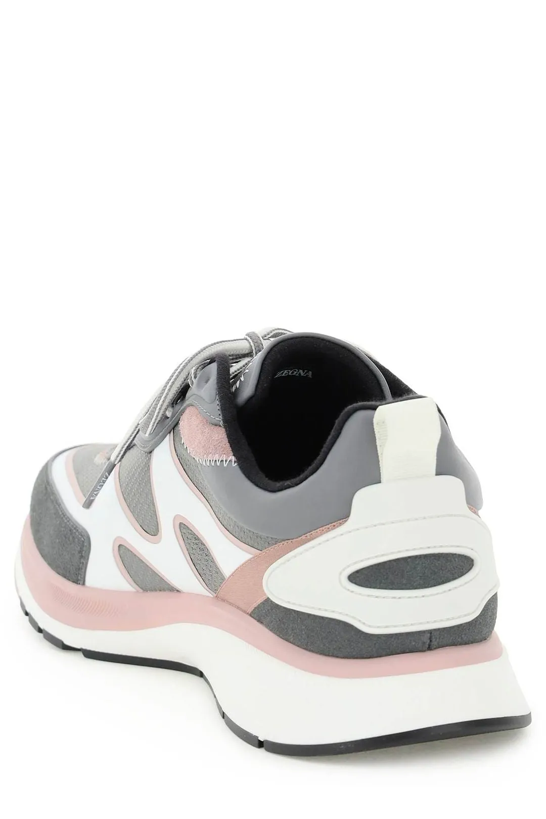 Z Zegna Panelled Lace-Up Sneakers